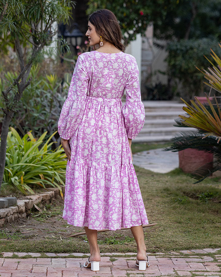 ORCHID BLOCK MAXI DRESS