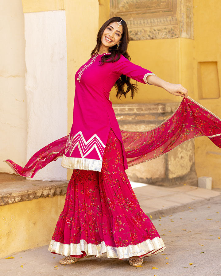 ANJALI CHIFFON SHARARA SET