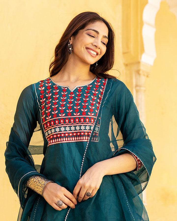 VERA CHANDERI SUIT SET