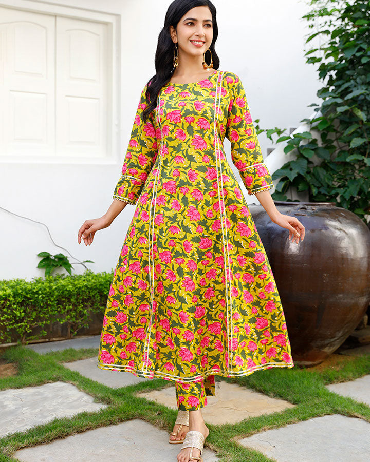 Green and Pink Suit Set