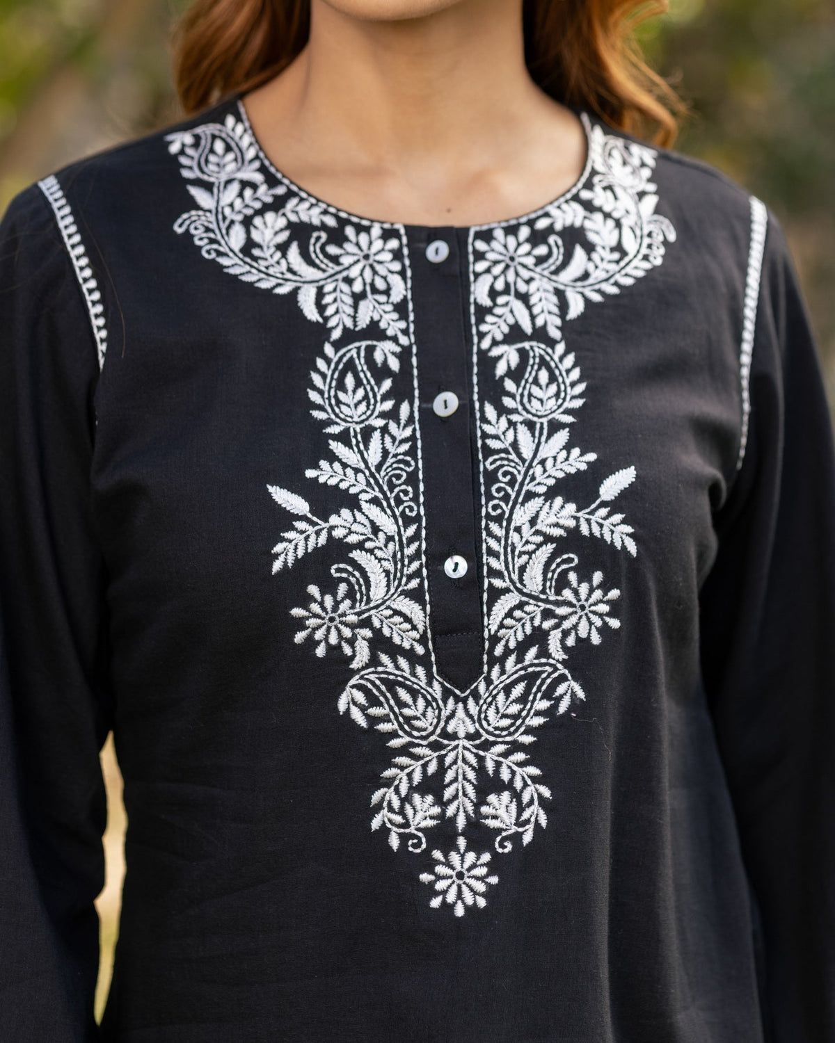 Black Threaded Treasure Top
