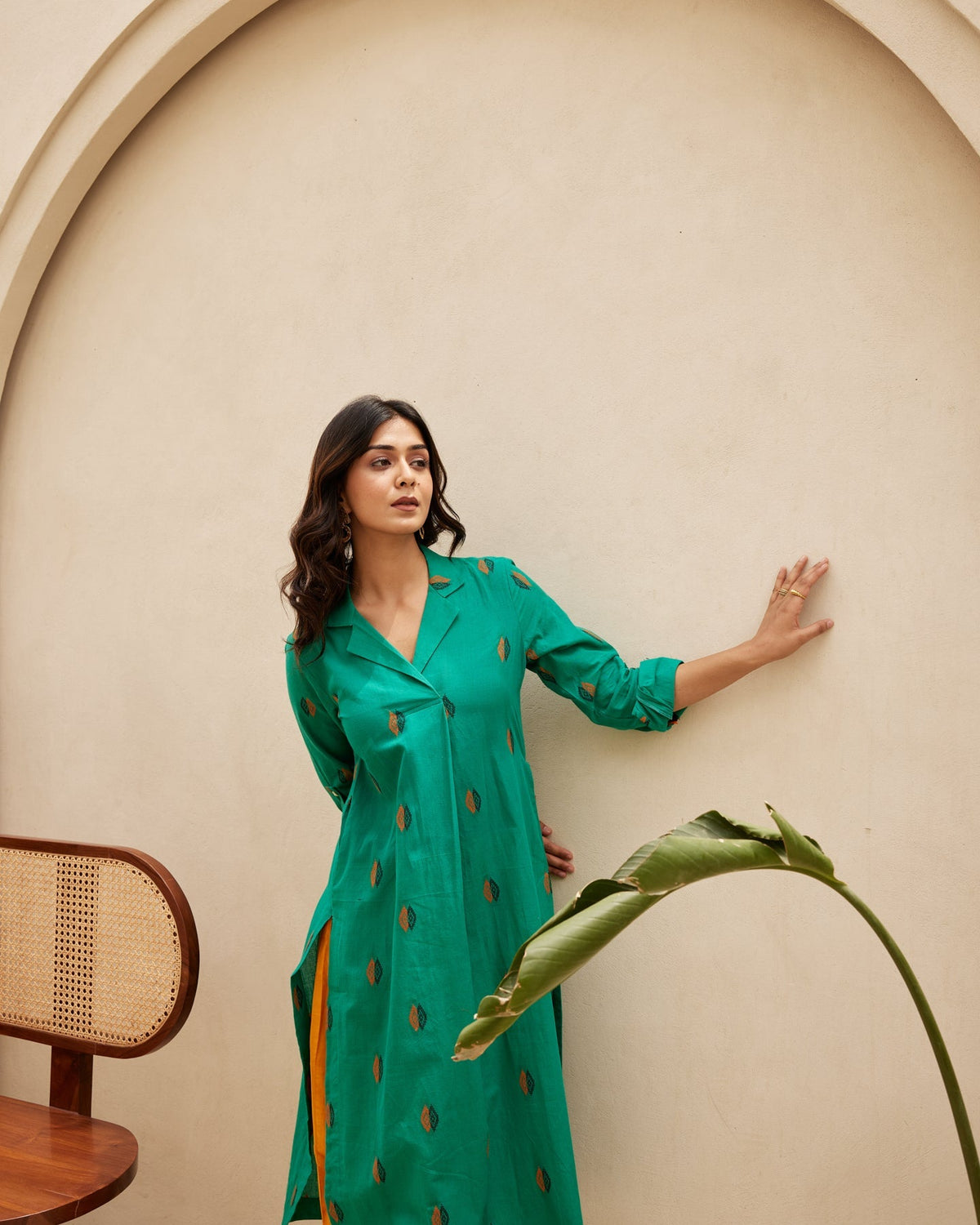 Green Organic Cotton Kurta Set