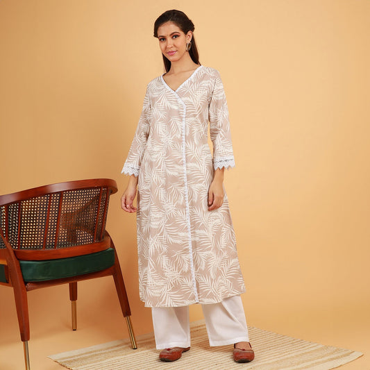 Soft Fern Kurta With Trousers