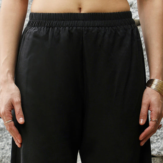 Contrast Swirl Kurta Set