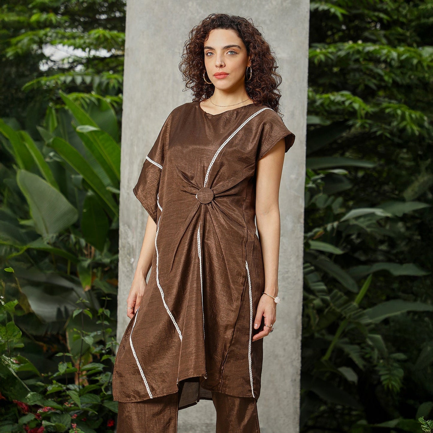 Asymmetrical Cinch Kurta Set