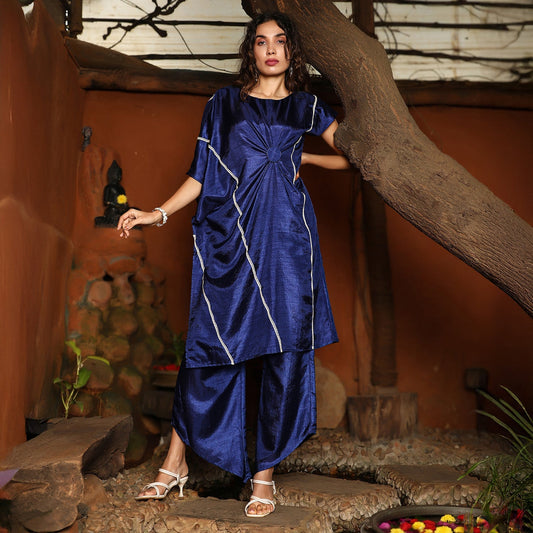 Asymmetrical Cinch Kurta Set