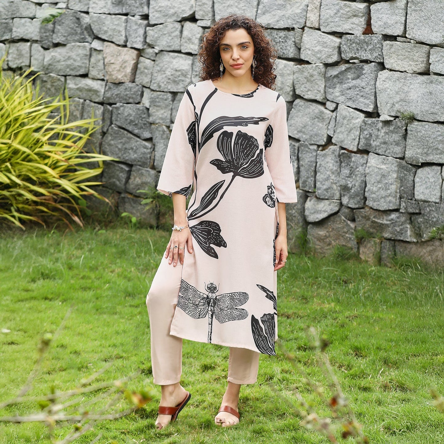 Fluttering Petals Kurta Set