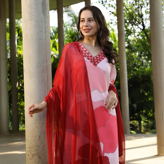 Fleur Imprint Kurta Set