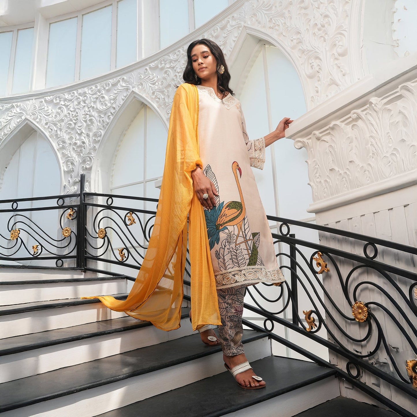 Swané Imprint Kurta Set