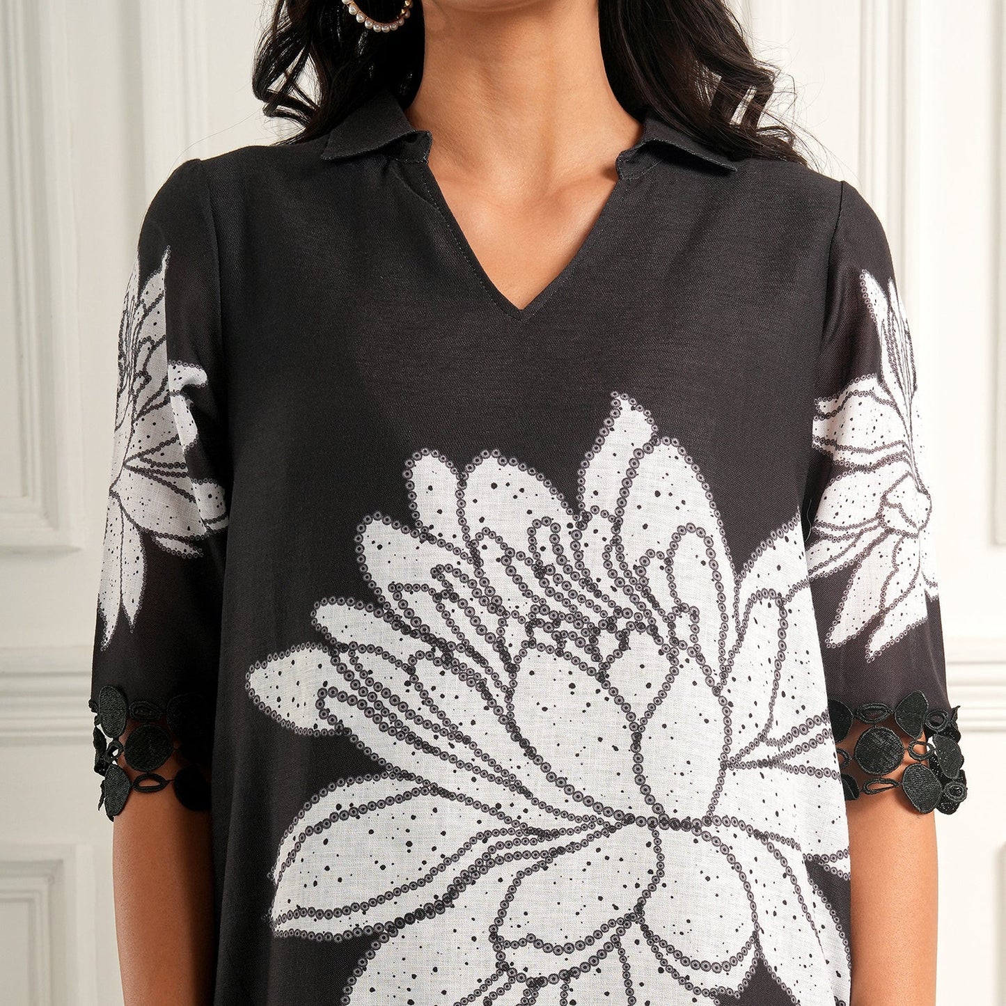 Dahlia Imprint Kurta Set