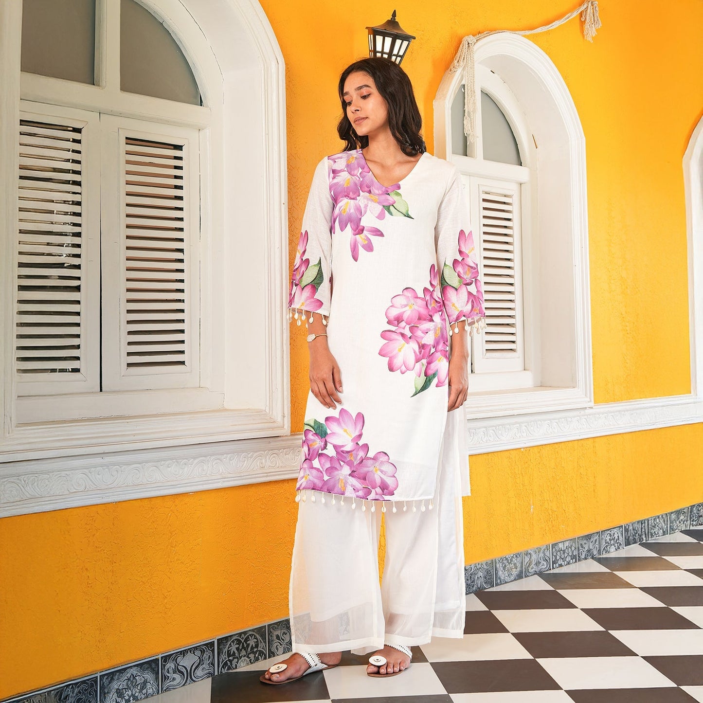 Whispering Botanics Kurta Set