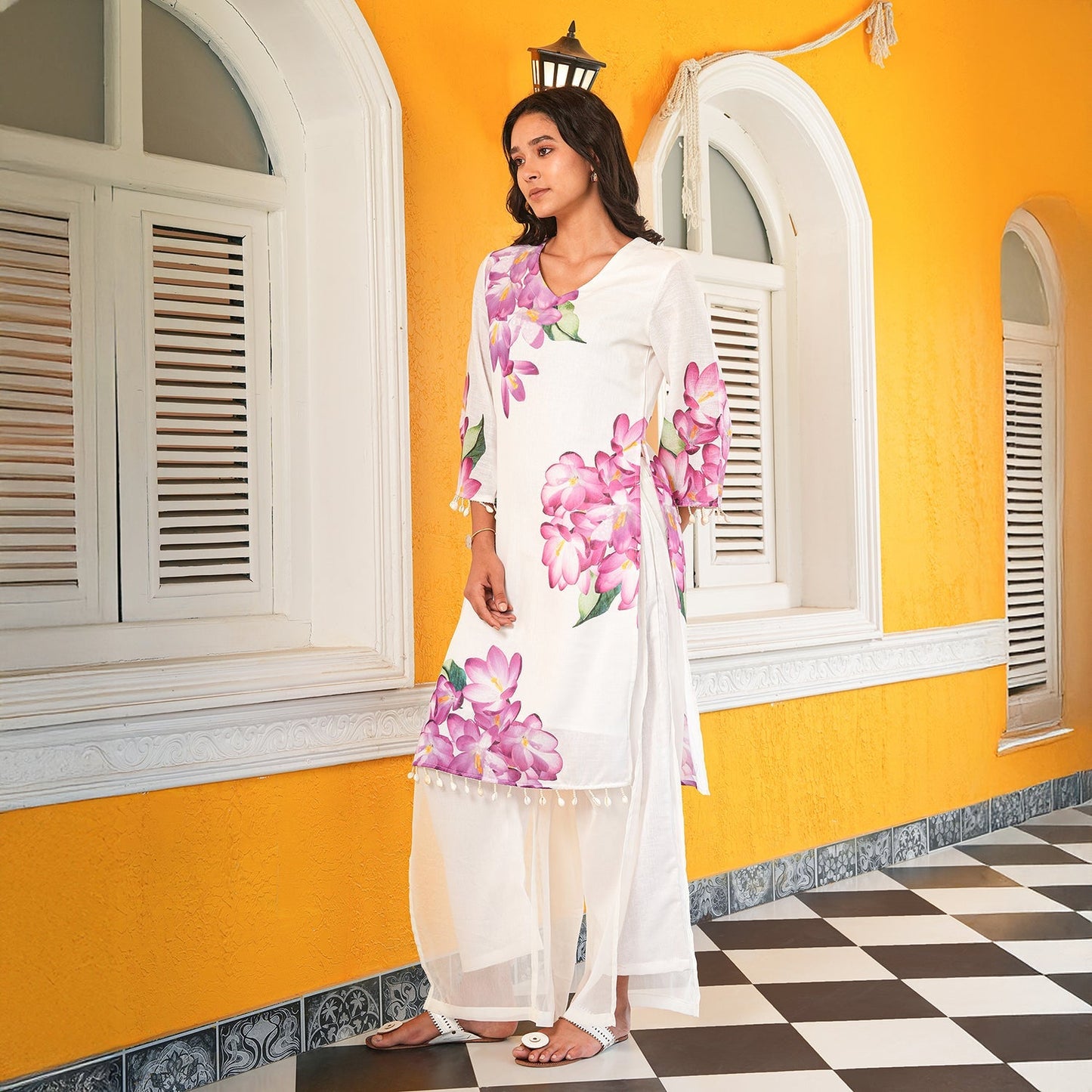 Whispering Botanics Kurta Set