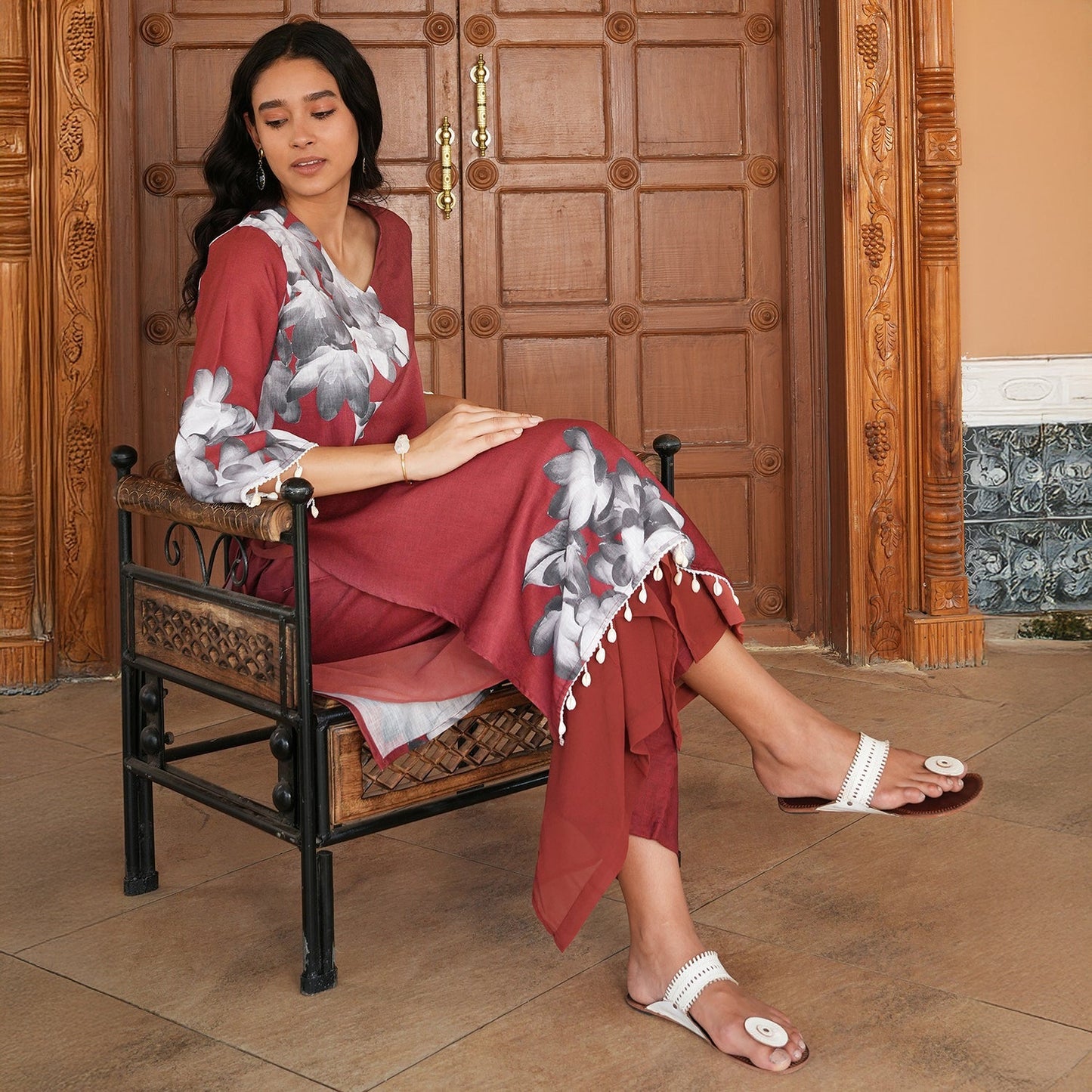 Whispering Botanics Kurta Set