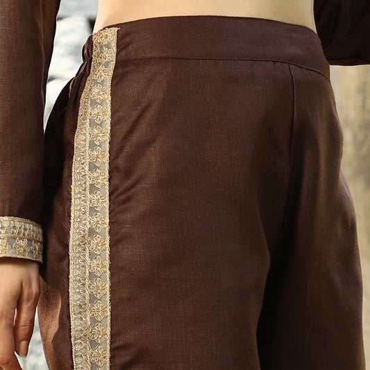 Schiffli-Block Kurta Set