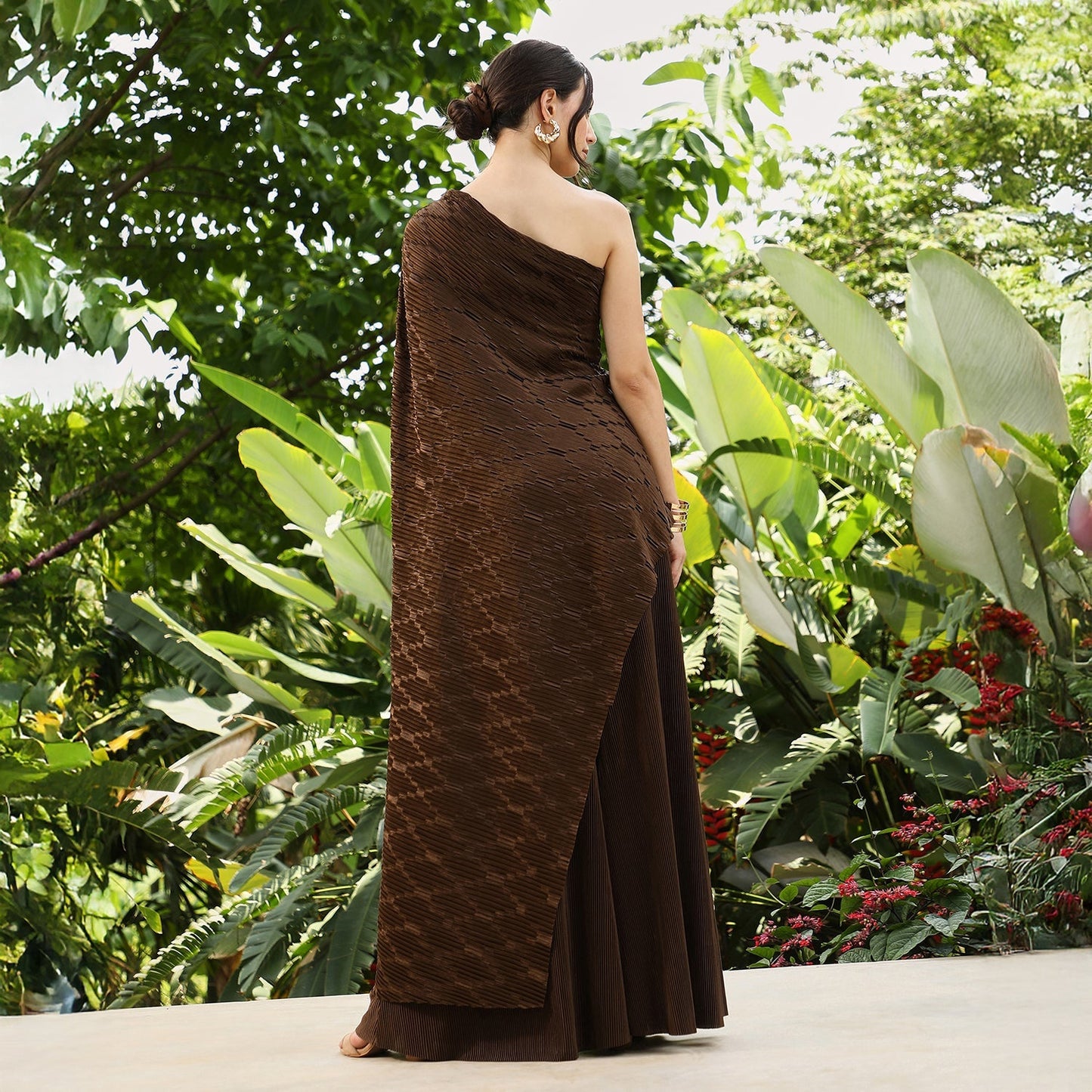 Asymmetrical-Pleated Co-Ord Set