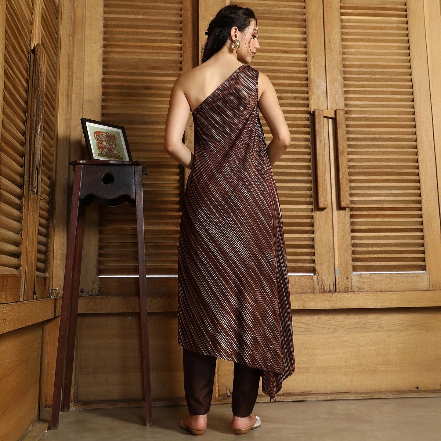 Asymmetrical-Brushed Co-Ord Set