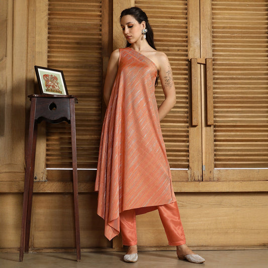 Asymmetrical-Brushed Co-Ord Set