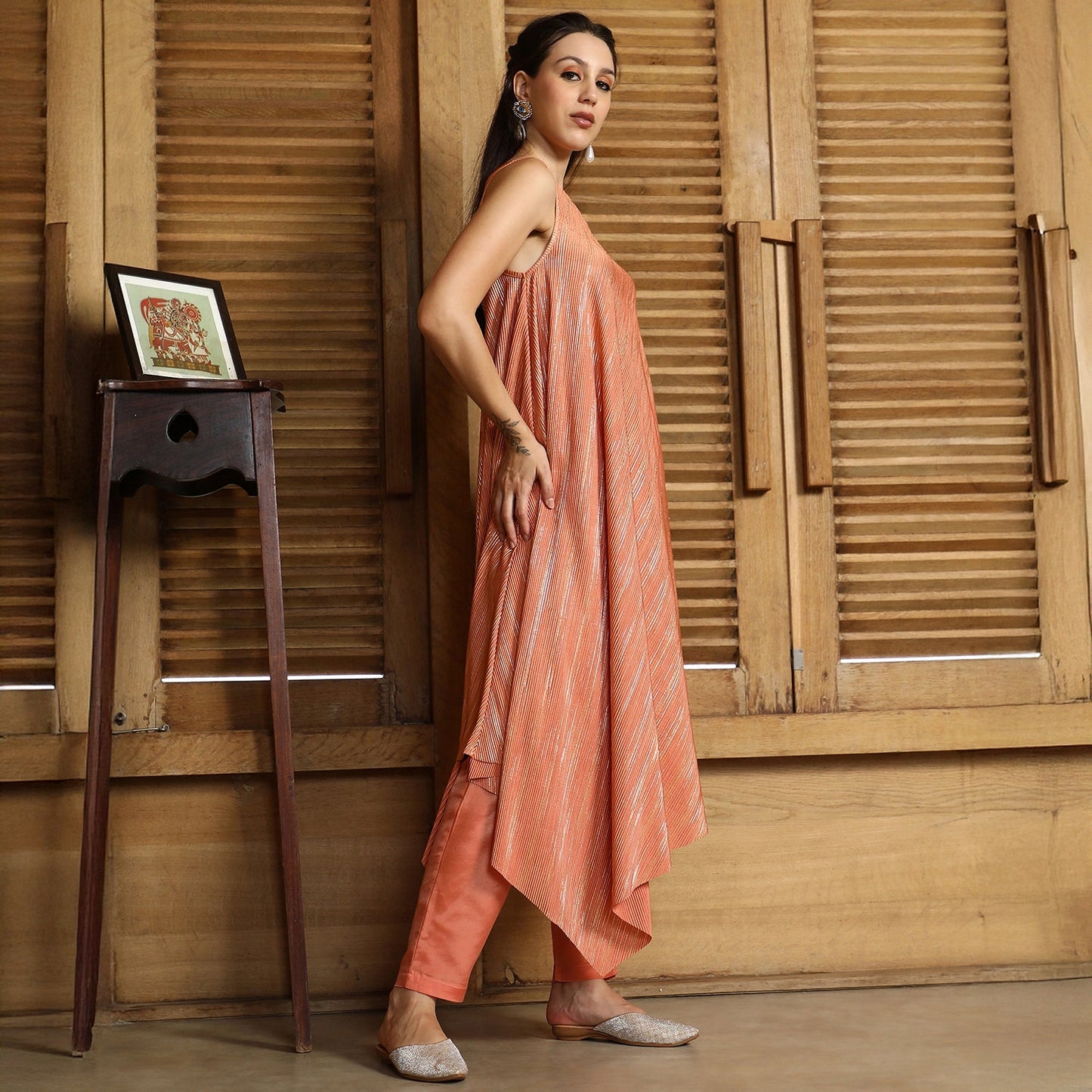 Asymmetrical-Brushed Co-Ord Set