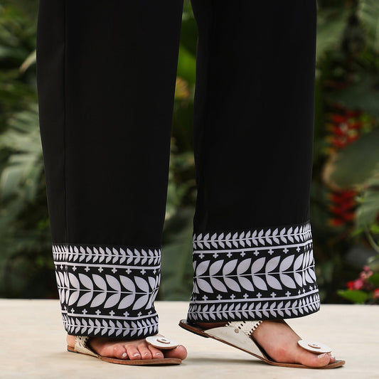 Folaige-Lined Kurta Set