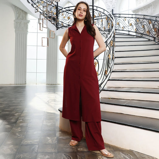 Solid-Canvas Kurta Set