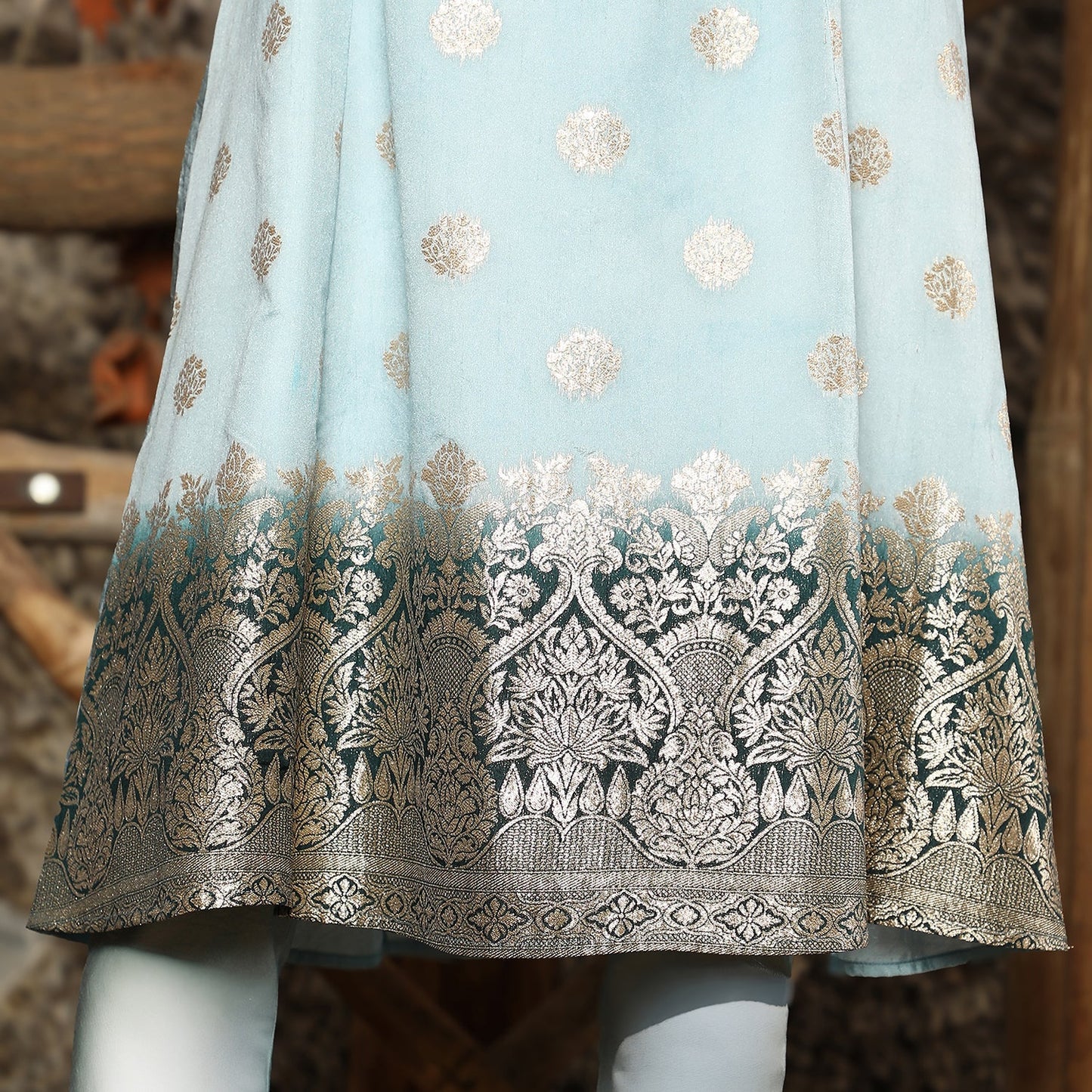 Floral Zari Anarkali Set