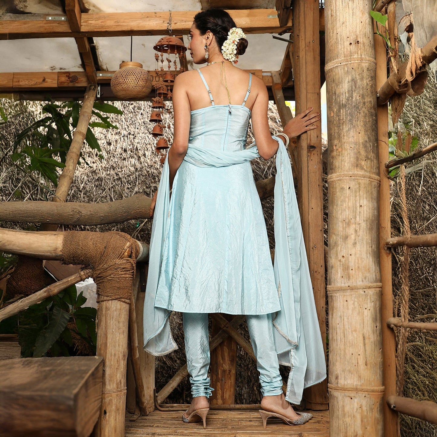 Floral Zari Anarkali Set