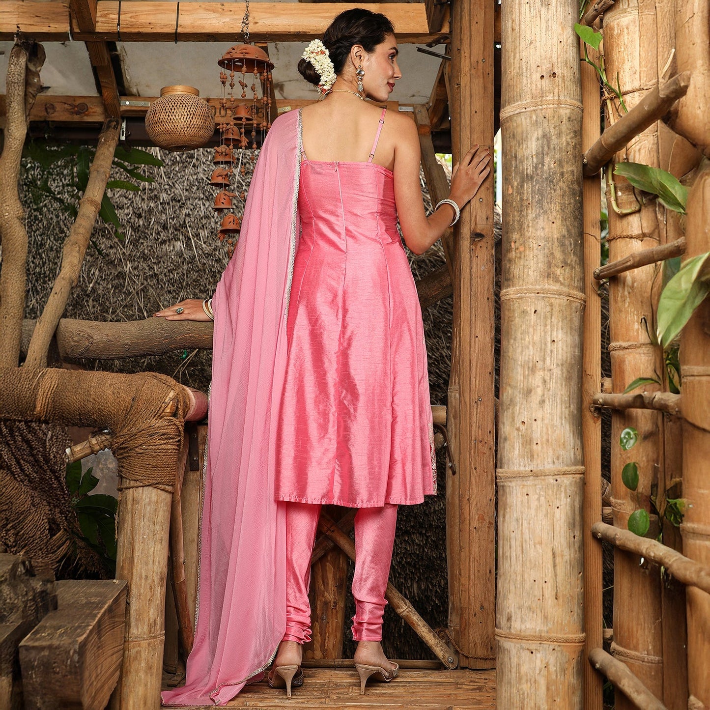 Floral Zari Anarkali Set