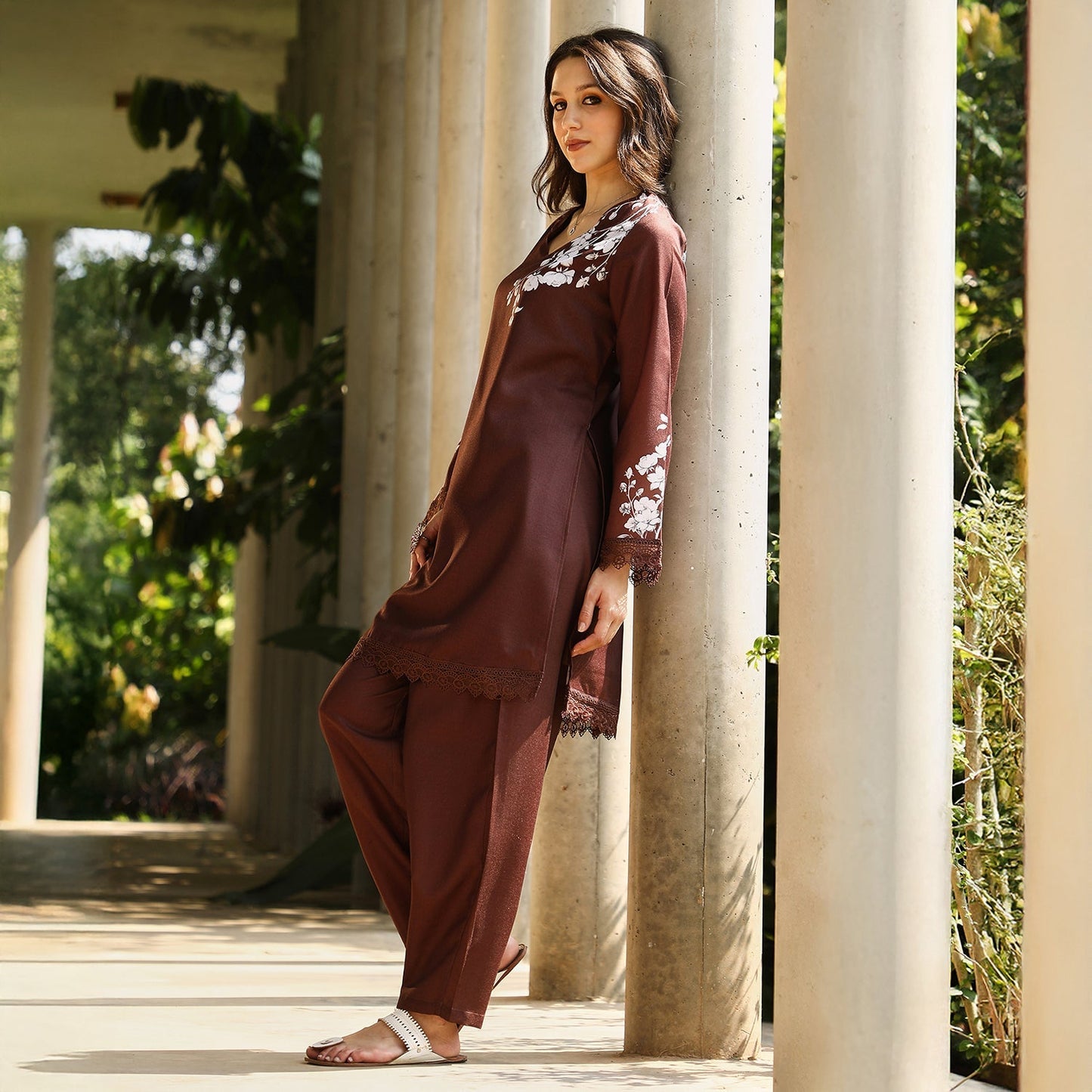 Flora-Block Kurta Set