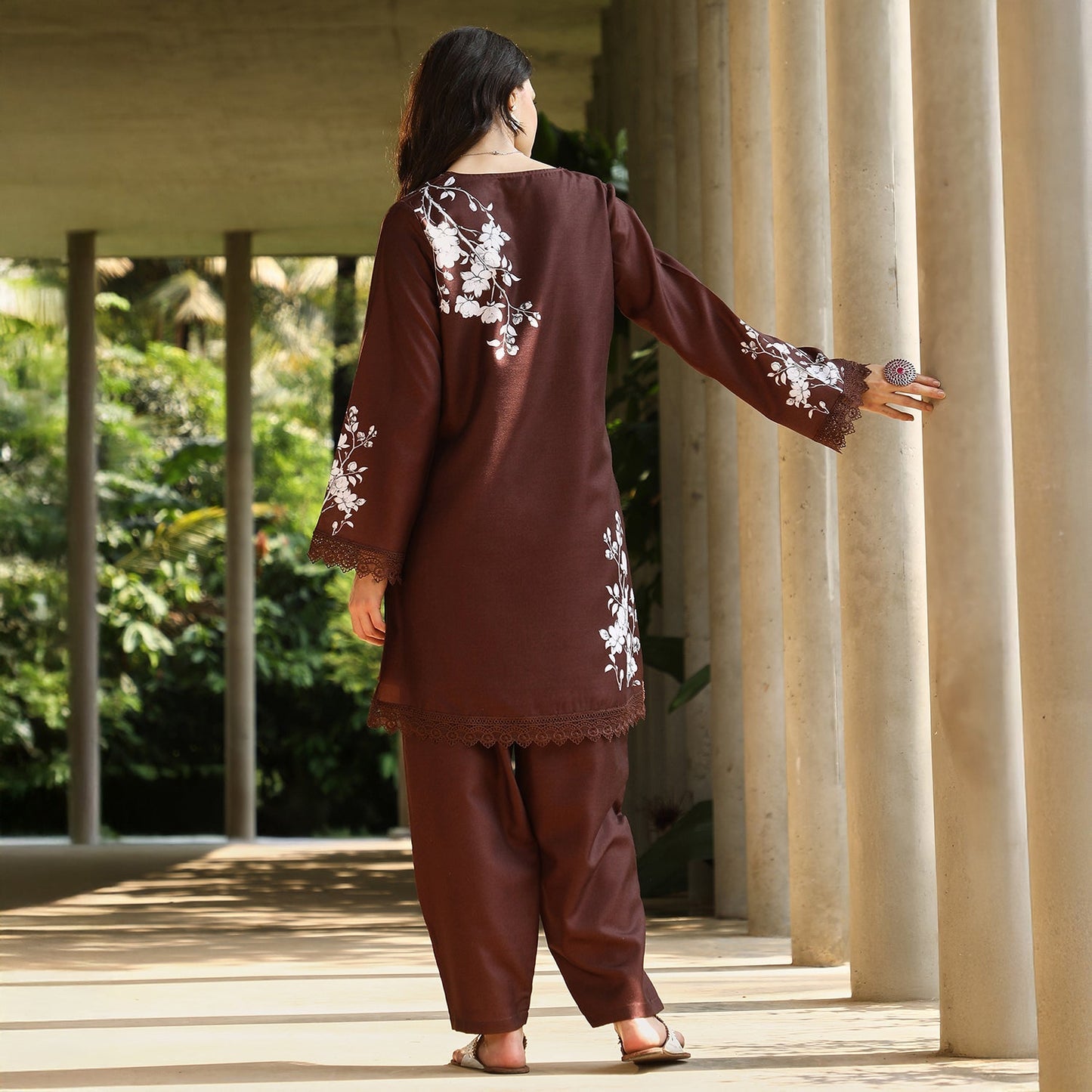 Flora-Block Kurta Set