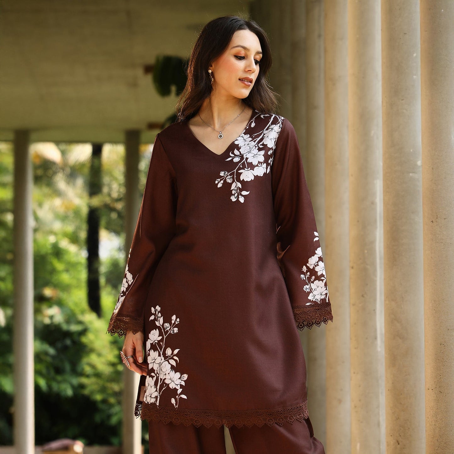 Flora-Block Kurta Set
