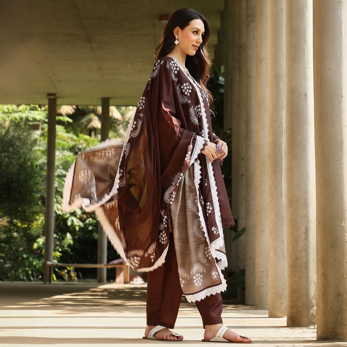 Flora-Block Kurta Set
