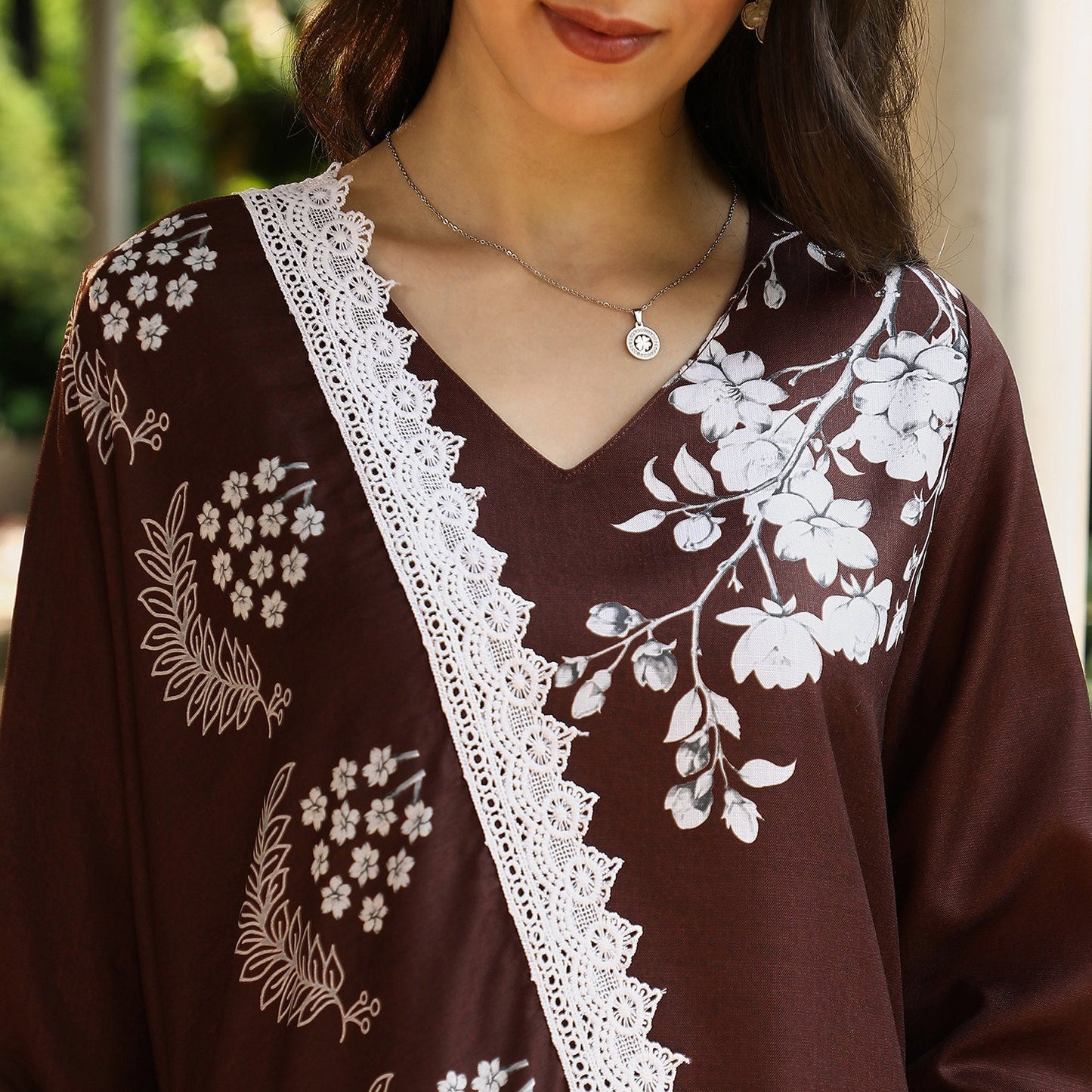 Flora-Block Kurta Set