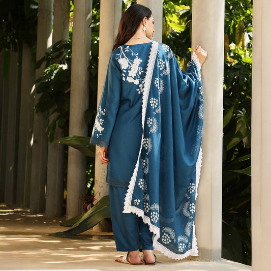 Flora-Block Kurta Set