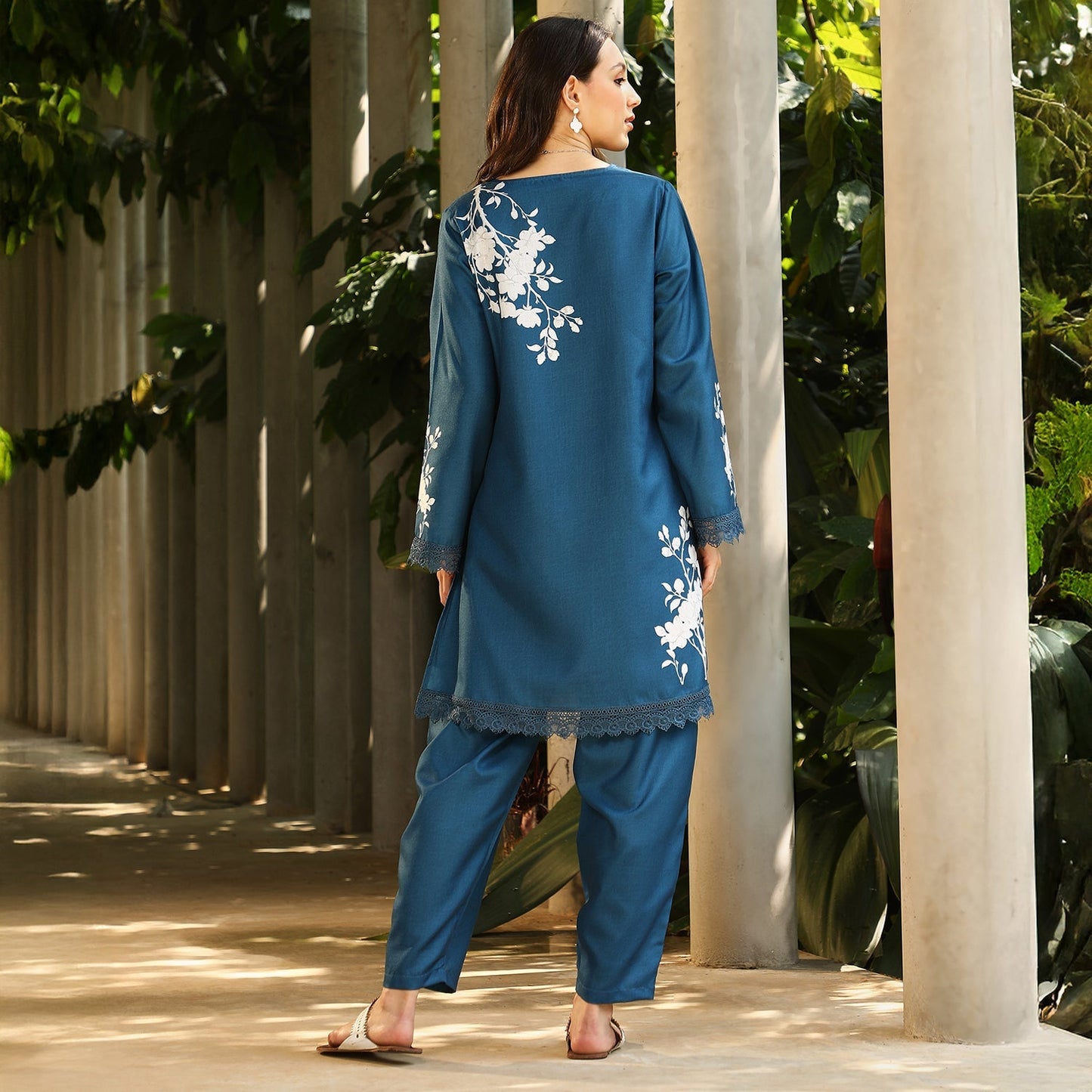 Flora-Block Kurta Set
