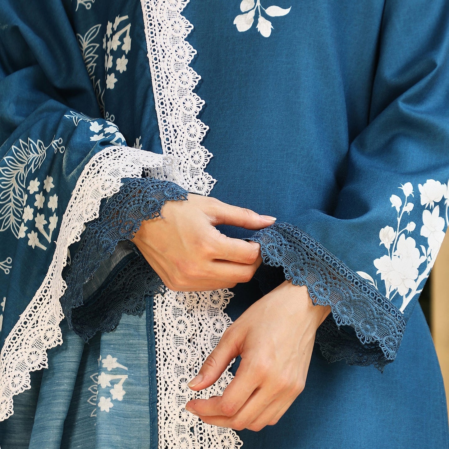 Flora-Block Kurta Set