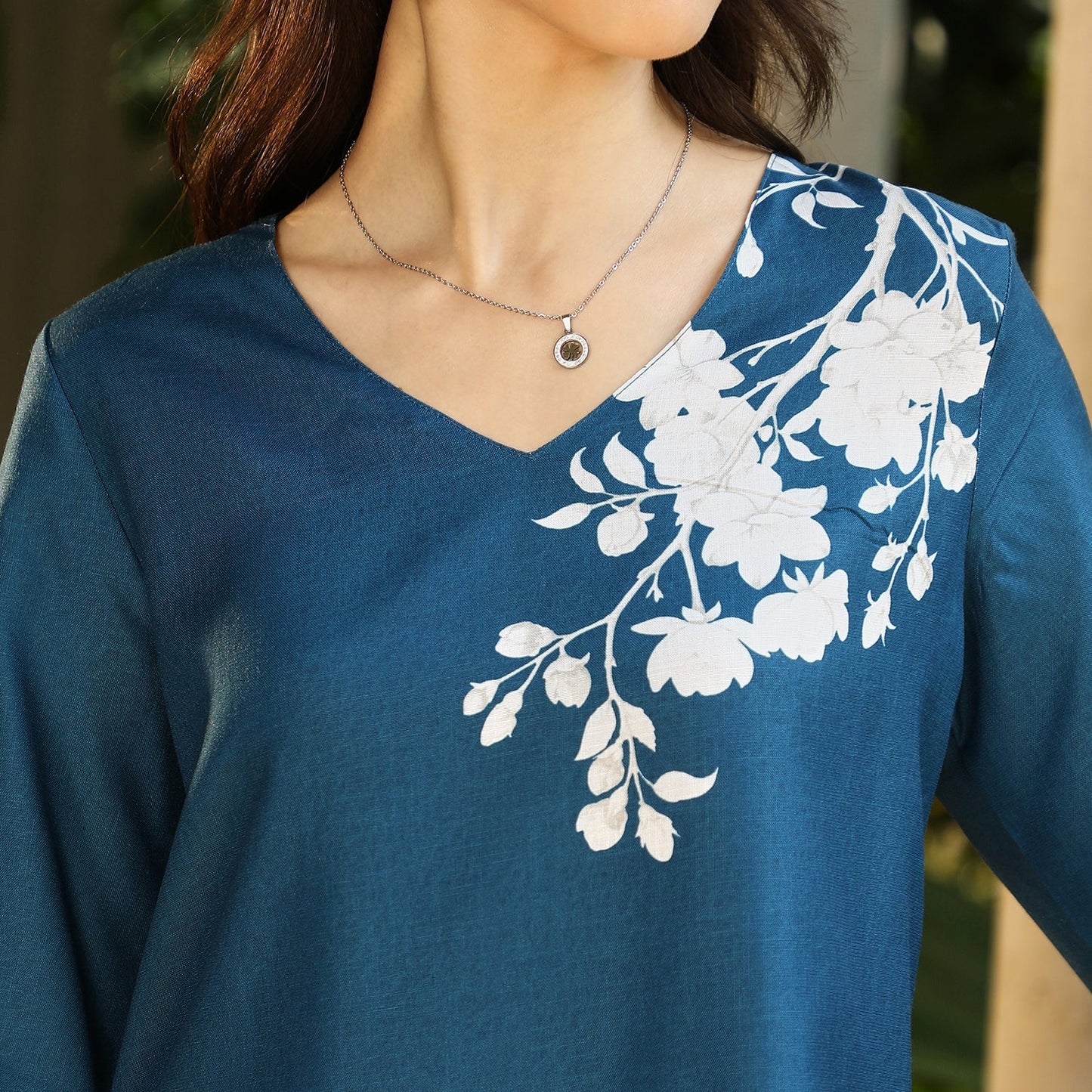 Flora-Block Kurta Set