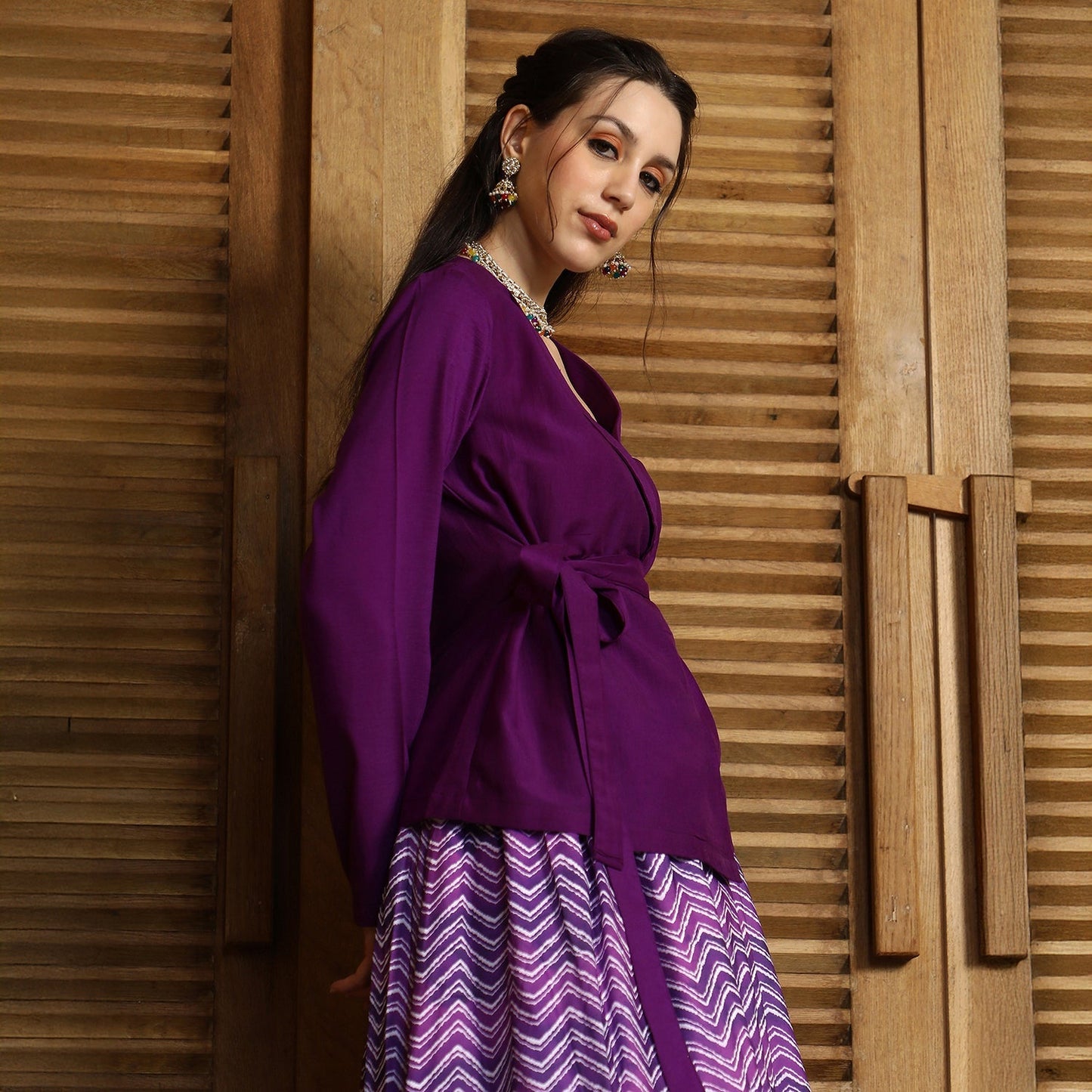 Chevron-Wrap Co-Ord Set
