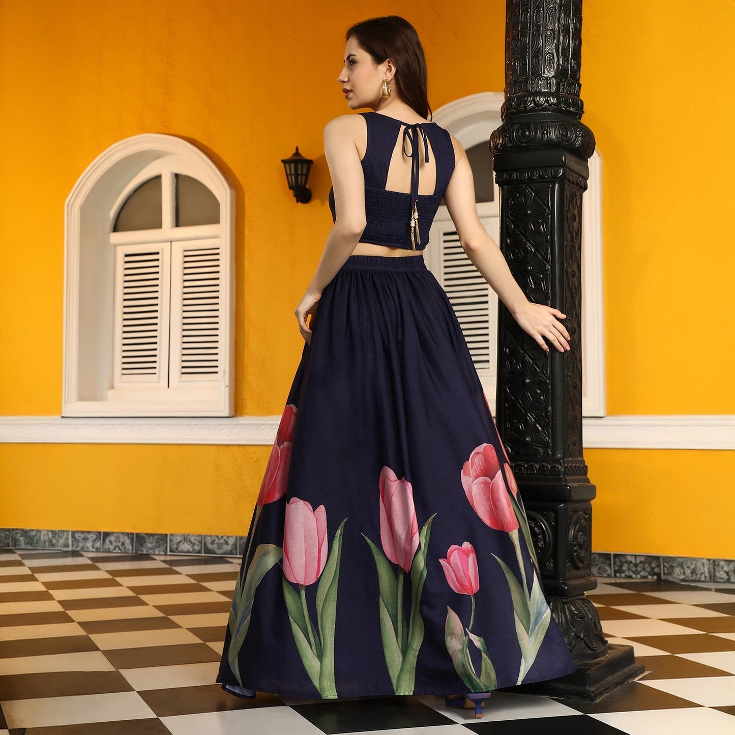 Foliage-Roses Imprint Co-Ord Set