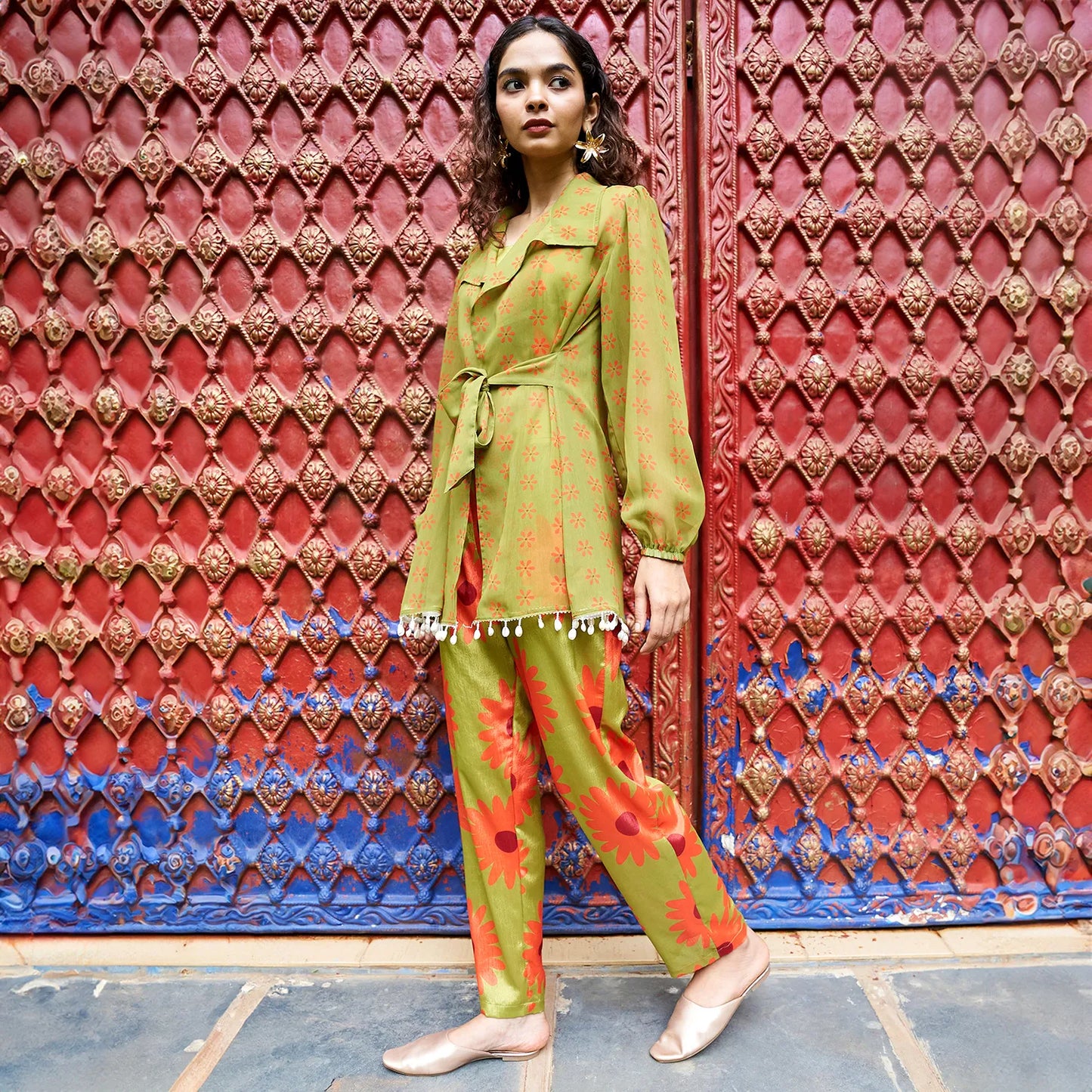 Flower Tie-Up Co-Ord Set