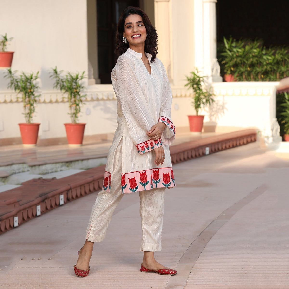 RAZIA LUREX KURTA SET