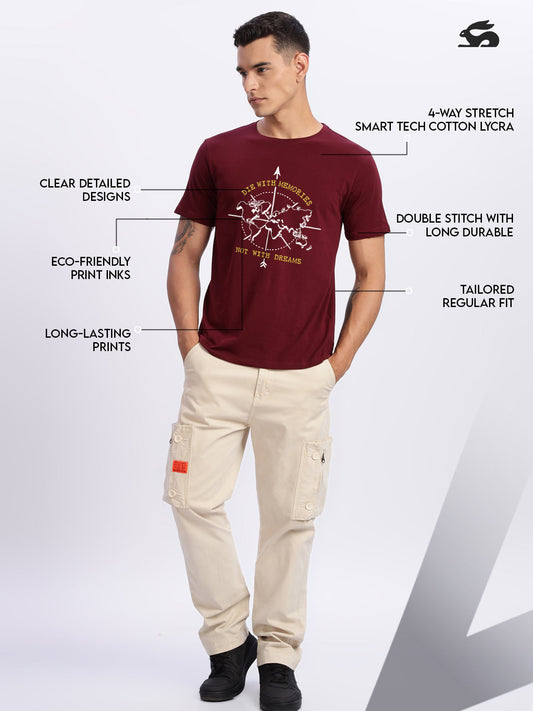 Die with Memories Not with Dreams Mens Printed T-Shirt