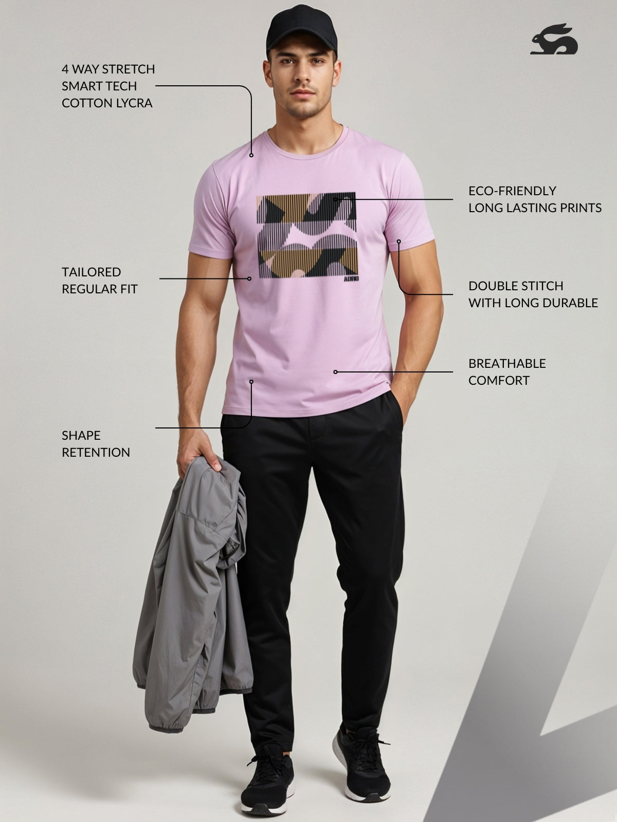 Cotton Lycra Casual Half Sleeve Round Neck Graphic Tee