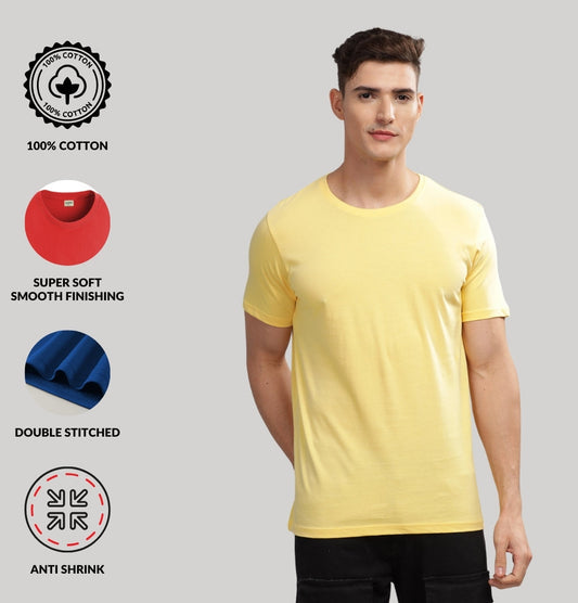 Solid Cotton 4 way T-Shirts