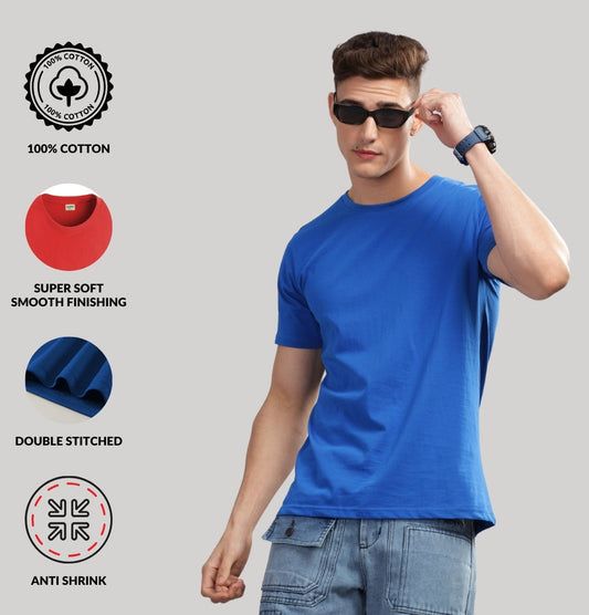 Solid Cotton 4 way T-Shirts