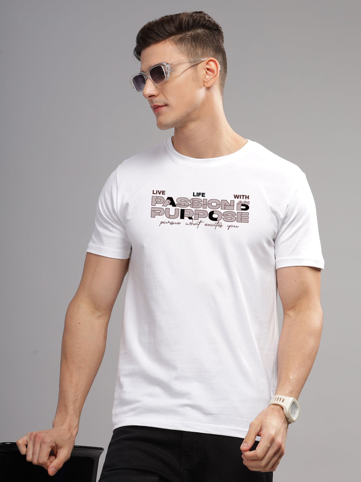 Lycra Cotton Regular Fit T-Shirt
