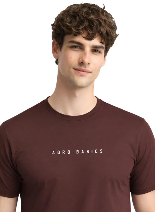Adro Mens Minimal Printed T-Shirt | 100% Breathable Soft Cotton T shirt | Stylish Casual Tshirt for Summer Regular Fit Tee