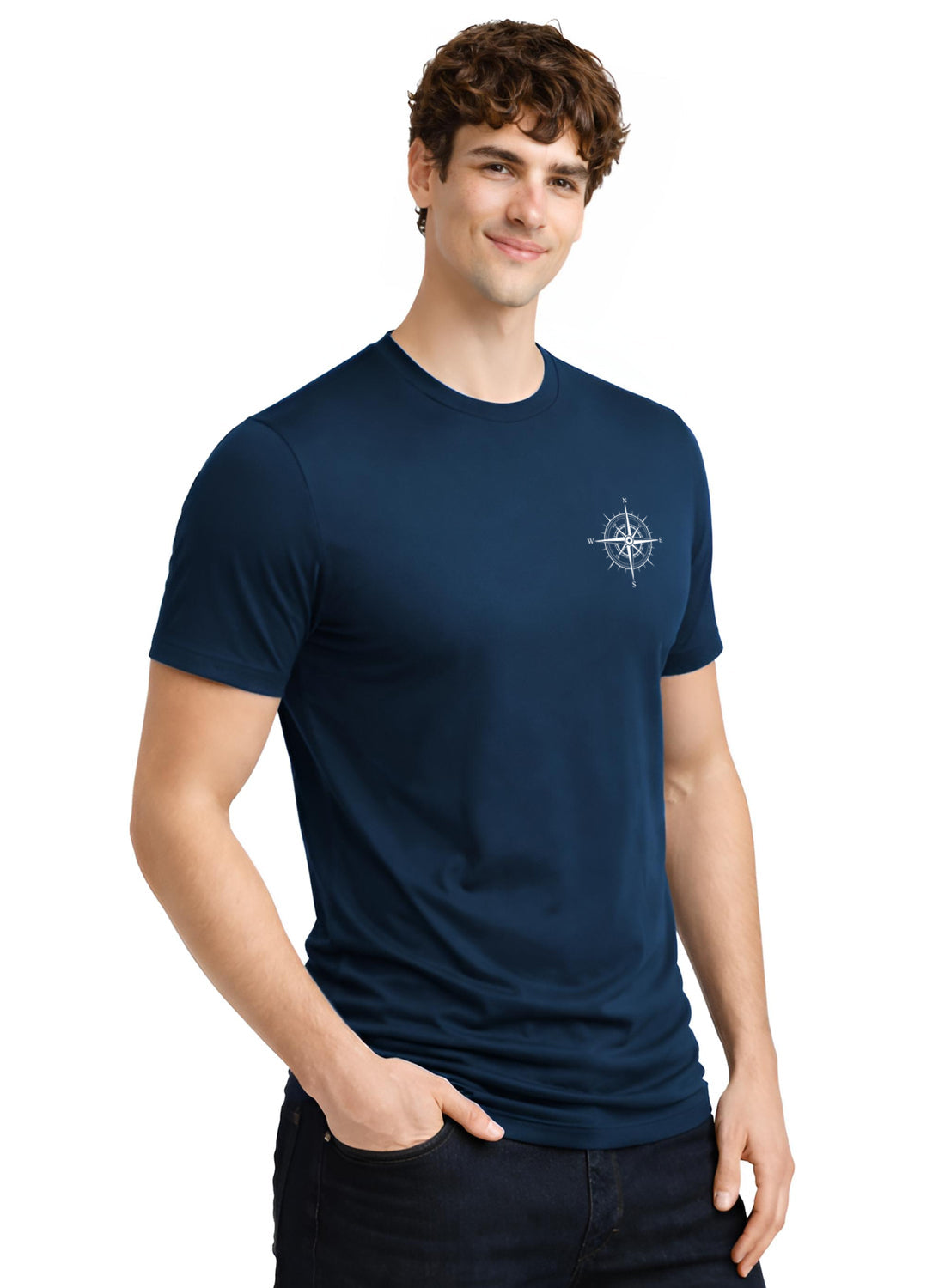 Adro Mens Chest Printed Tshirt | Minimal Graphic 100% Cotton Casual Travel T-shirt | Stylish Explorer Look Summer T shirt for Men