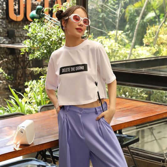 Delete The Drama Top With Criss-Cross Detail