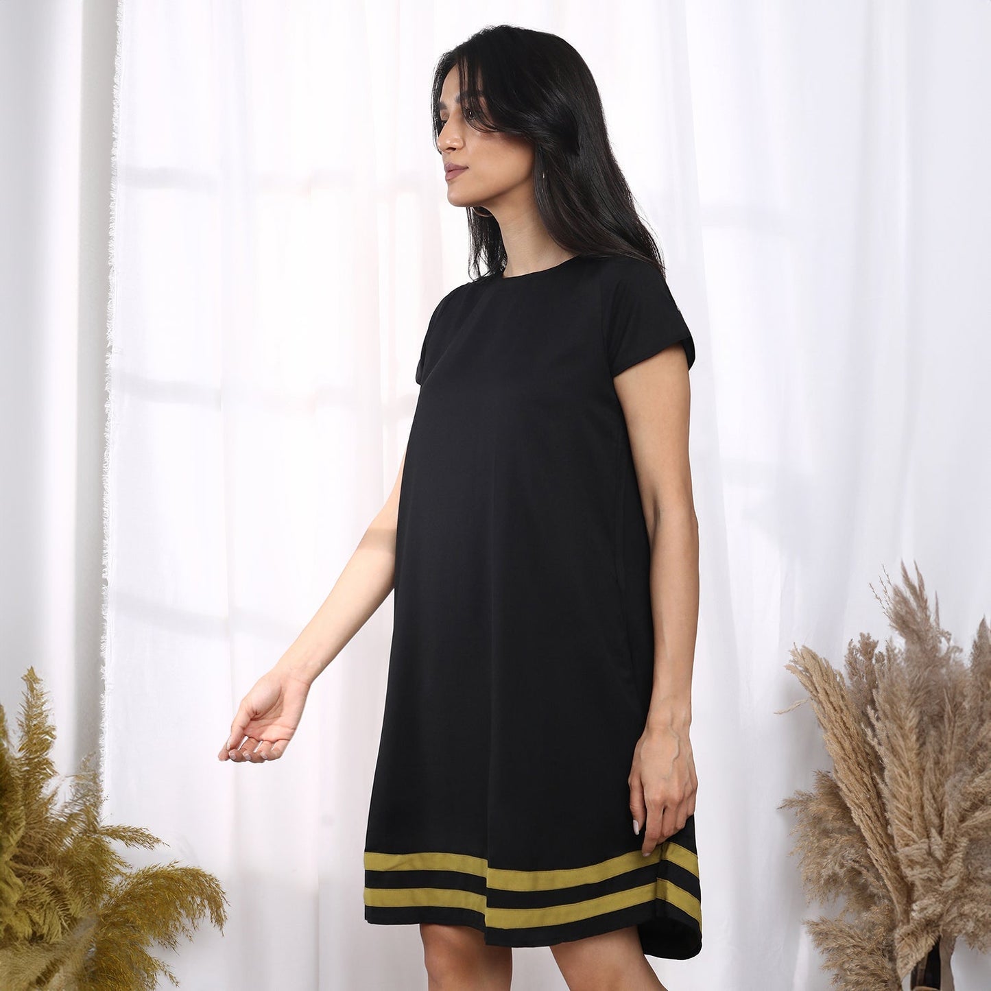 Contrast Striped Dress