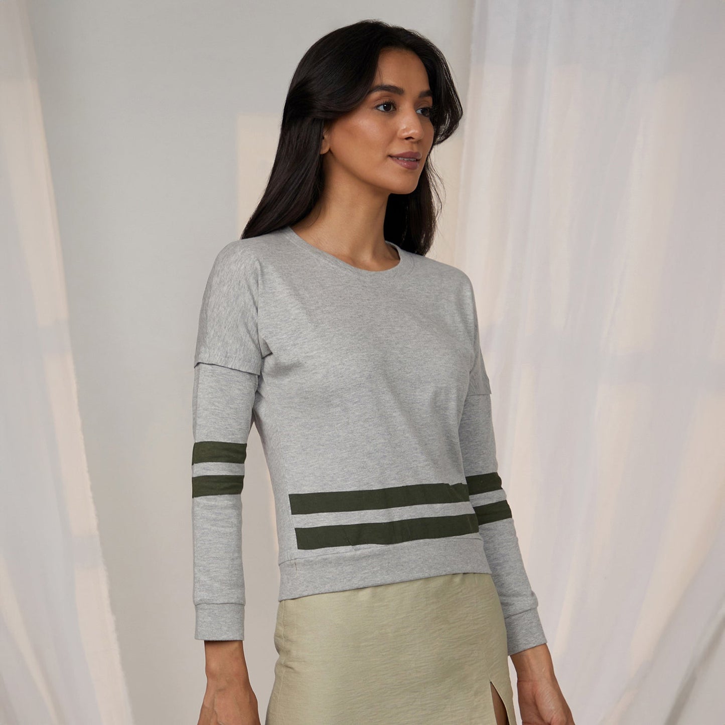 Heathered Striped Top